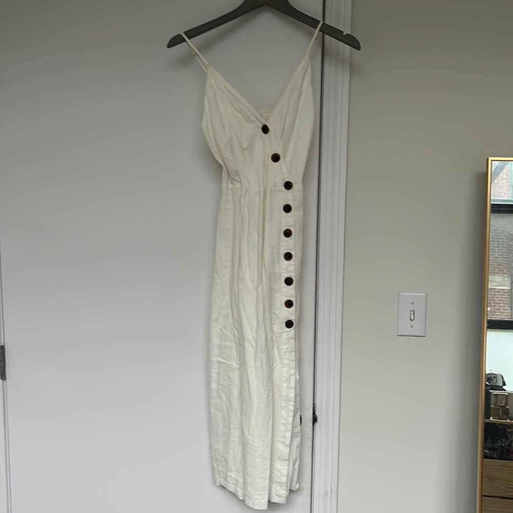 White midi dress